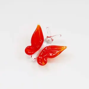 new product handmade colored glass mini crystal butterfly figurine glass craft for home decoration glass decor