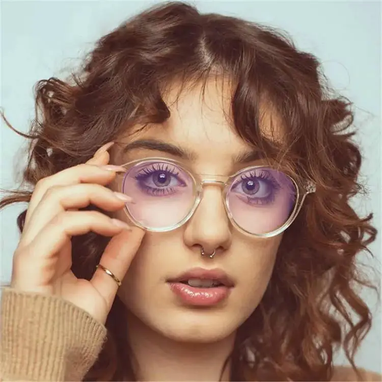 2022 Hot Sale Men Women Fashion Vintage Round Anti Blue Light Blocking Spectacle frame Anti-UV Blue Ray Computer Reading Glasses