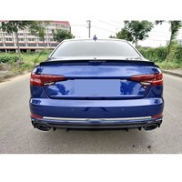 Diffuseur arrière en ABS pour Audi B9 A4 S Line modèle sport 2017-2019, style RS4, pièces de carrosserie, lèvre de pare-chocs arrière