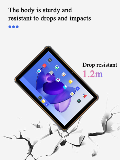 New 10.1 Inch IP68 Waterproof Drop-resistant Rugged Tablet for Industry 10000mAh Battery for Long Working Time