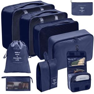 New Style Large 9 Pcs Set <b>Suitcase</b> Organizers Bag Compression Packing Cubes for Travel - Product Image 4