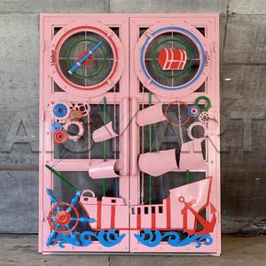 Puerta de entrada de brida de Barco Pirata creativo artesanías de Metal de estilo Industrial Retro para <span class=keywords><strong>Bar</strong></span> Hotel habitación privada para barbacoa de mariscos - Product Image 3