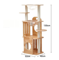 Arbre à chat en chêne de haute qualité, sans odeur, écologique, griffoir de luxe pour chat en forme de capsule spatiale, tour à chat multi-niveaux