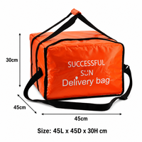 Sac isotherme en bâche imperméable de grande taille avec ouverture frontale à fermeture éclair, en mousse et feuille d'aluminium, pour livraison de pizzas en gros