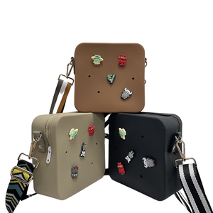 Borsa a tracolla quadrata <span class=keywords><strong>viola</strong></span> per bambini con borsa in Silicone di nuovo Design con tracolla regolabile - Product Image 6