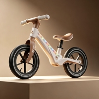 Vélo d'équilibre pour enfants avec lumière LED, cadre intégré en nylon, vélo à pousser pour tout-petits, 12/14 pouces, boîte personnalisée en option