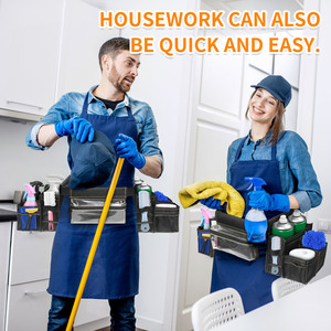 Clean <b>Belt</b> Apron With 15-19 Pockets Adjustable Waist Bag Waterproof <b>Tool</b> Storage For Cleaning Tasks - Product Image 3