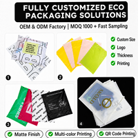 Sacs refermables biodégradables personnalisés, pochettes à fermeture éclair givrées, sacs d'emballage pour vêtements compostables, écologiques et refermables pour vêtements