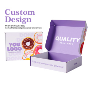 Gran oferta, caja de Chocolate con Moq bajo, caja de embalaje para galletas, pastel, galleta, pan, pastelería, mochinut, donut, macarrón, caja de correo de papel con su logotipo - Product Image 1