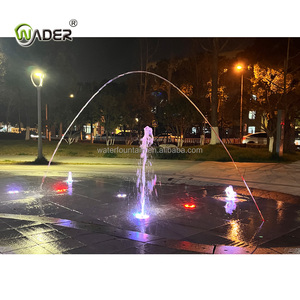 Vườn chùm sóng nhảy đài phun nước ngoài trời đầy màu sắc <span class=keywords><strong>LED</strong></span> ánh sáng âm nhạc nhảy múa chảy laminar Jet đài phun nước - Product Image 2