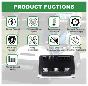 ตัวควบคุมมอเตอร์ Curtis รุ่น 1266A-5201 สำหรับรถกอล์ฟและรถคลับคาร์ มอเตอร์ 36V/48V - Product Image 3