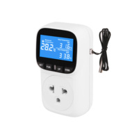 Prise thermostatique COWELL TC02 avec contrôle de la lumière bleue, prise THA, minuterie, interrupteur de chauffage et de refroidissement, automatisation domestique