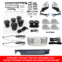 Kit complet d'éclairage ambiant LED 64 couleurs pour l'intérieur, couvre-haut-parleurs de ventilation pour Mercedes Benz W177 Classe A W118 CLA C118 W247, adaptable