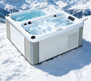 อ่างน้ำแข็งพร้อมระบบทำความเย็น อ่างบำบัดอะคริลิก อ่างน้ำร้อน เครื่องทำความเย็นน้ำ อ่างสระน้ำเชิงพาณิชย์ สำหรับใช้ภายนอกและภายใน อ่างแช่น้ำเย็นแบบออลอินวัน - Product Image 1