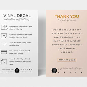Instrucciones de cuidado del producto de doble cara personalizadas Tarjetas de visita Información del producto Instrucciones de lavado Tarjetas de guía para el paquete - Product Image 2