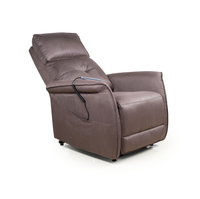 Fauteuil inclinable électrique en cuir avec poche latérale pour personnes âgées, mobilier de maison