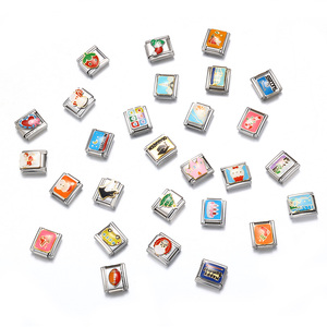 Unisex personalità senza appannamento 316L in acciaio inox zircone italiano <span class=keywords><strong>Charm</strong></span> italiano <span class=keywords><strong>Charm</strong></span> componibili - Product Image 1