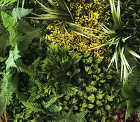 Panneau mural végétal artificiel vert 1x1m avec fleurs, jardin vertical, haie, mur végétal pour la décoration de la maison