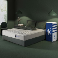 Colchón de muelles de bolsillo independiente, cama de tamaño King, tamaño Queen, cómoda, de lujo, con espuma viscoelástica, en caja