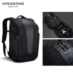 Kingsons <b>Student</b> <b>Backpack</b> 15 Inches Large Capacity Laptop Bag Unisex Black Travel <b>Backpack</b> - Product Image 4