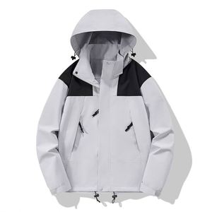 Veste décontractée à col rond en softshell légère et respirante, coupe-vent monocouche pour l'extérieur, printemps-automne, personnalisable OEM, marque privée - Product Image 1