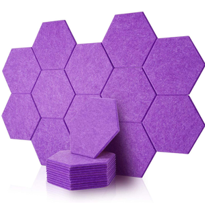 Paneles Acústicos Autoadhesivos para Pared, Solución para Ahorrar Espacio, Decoración Hexagonal para el Hogar y el Estudio, Paneles Acústicos de Densidad Superior - Product Image 1