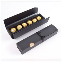 Boîte d'emballage de chocolat de luxe personnalisée en gros avec ruban, boîte cadeau pour chocolat