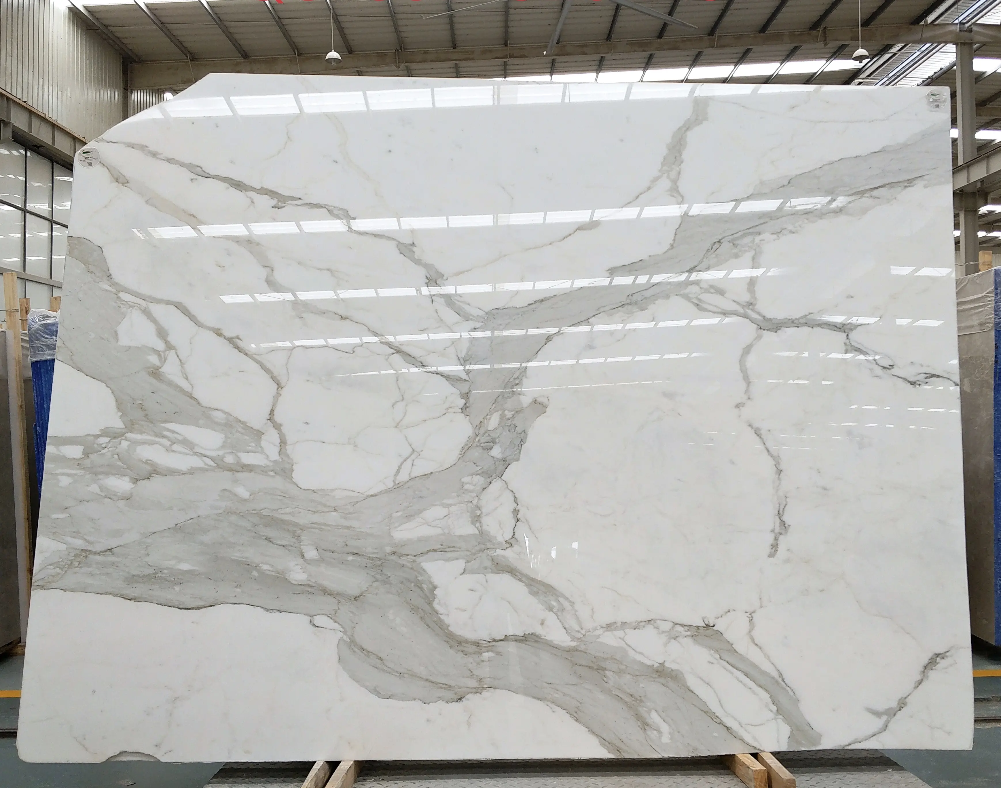 AST OEM/ODM marmol Natural Stone Polished Italia carrara calcatta oro borghini gold slabs white calacatta italian marble