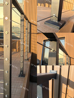 Tube de balustrade en acier inoxydable DF 316 de 36 et 42 pouces pour intérieur et extérieur, pour terrasses, escaliers, balcons, avec câble de main courante en acier inoxydable