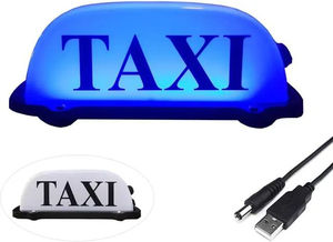Luz de señal de <span class=keywords><strong>taxi</strong></span> magnética con batería recargable USB, señal de <span class=keywords><strong>taxi</strong></span> de techo con señal iluminada de techo de cabina de <span class=keywords><strong>taxi</strong></span> impermeable magnética - Product Image 4