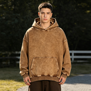 Sudadera con Capucha Unisex Extra Grande de Alta Calidad, 100% Algodón, Bordada e Impresa, Lavada al Ácido, Lavada con Piedras, Estilo Vintage, <span class=keywords><strong>Serie</strong></span> High Street - Product Image 3