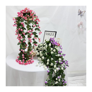Piccoli Fiori Pendenti DREAM 2 Mazzi di Rose Artificiali in Seta per Decorazione Murale di Giardini e Matrimoni - Product Image 4