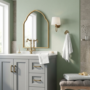 Traditional Arch Shaped Wall <b>Mirror</b> Wooden Frame Decorative Bathroom Accent <b>Mirror</b> - Product Image 5