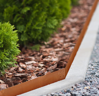 Bordure et mur de soutènement de jardin moderne découpé au laser résistant aux intempéries en acier Corten pour paysage extérieur