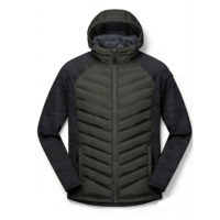 Veste softshell hybride pour homme Kippo, col montant, fermeture éclair, capuche, légère, isolante, chaude, doublure en coton GRS résistante à l'eau