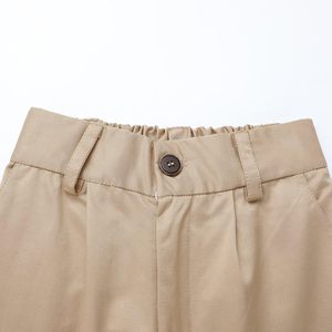 Pantalons chino pour garçons 100% coton, coupe droite, taille élastique, anti-plis, 4-15 ans - Product Image 4