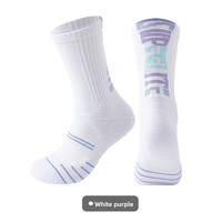Super Elite Lettre Gradient Basketball Chaussettes Tricoté Haut-Crew Serviette Bas Tradition Complet Pratique