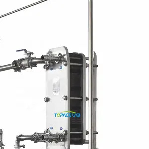 Nuevo equipo de recuperación de solvente de evaporación de película descendente eléctrica de Topace Lab 100L 1000L Tasa de recuperación de alcohol por hora Núcleo PLC - Product Image 6