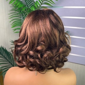 100% Virgin <b>Human</b> Hair High Density 12A 5*5 Vietnam SDD Bouncy <b>WIg</b> Brazilian Peruvian Super Double Drawn Gluesss <b>Wig</b> - Product Image 4