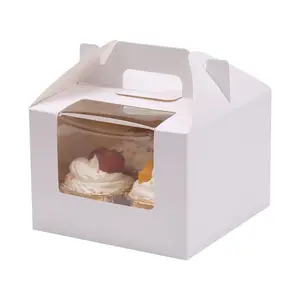 I cartoni caldi della tazza della focaccina portano una scatola della torta d'imballaggio della tazza della torta della cassa del cupcake scatola del bigné della malesia
