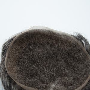 Perruque en PU à peau fine, prix d'usine en gros, nouveau design, dentelle suisse, ligne de cheveux naturelle, perruque pour hommes à peau fine - Product Image 5