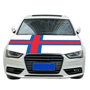 Cubierta de capó de coche Nacional asequible bandera Islas Feroe cubierta de motor de coche bandera venta directa de fábrica tela de poliéster - Product Image 6