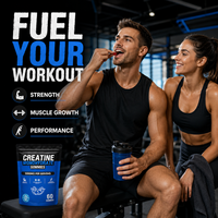 Gummies de Créatine Monohydrate OEM 5000mg par Portion Sans Sucre Nutrition Sportive Force et Performance