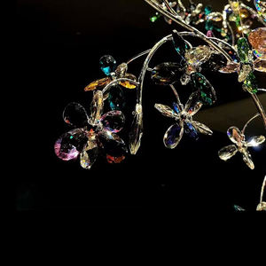 Lustre LED design branche d'arbre nordique à hauteur réglable, éclairage de plafond personnalisé motif floral pour projets MD92497 - Product Image 6