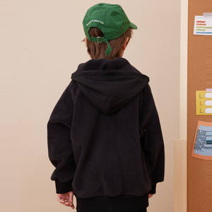 Nouvelle Veste Polaire à Capuche pour Garçons, Hiver Automne, Blouson Chaud <span class=keywords><strong>Zippé</strong></span> pour Enfants, Manteau d'Hiver Brodé Lettres pour Grands Garçons - Product Image 3