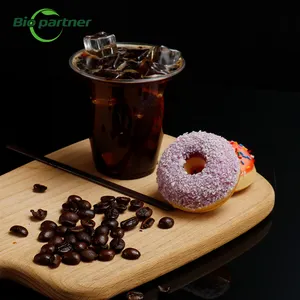 Factory Price 14 16 24 Oz U Shape Transparent Disposable Plastic PLA PET Cup Bubble Water Coffee Cup With Dome Lid