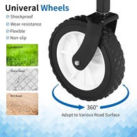 Chariot utilitaire pliable d'extérieur robuste, chariot de plage, chariot de camping grande capacité, chariot de courses pliable, chariot de jardin et de sport