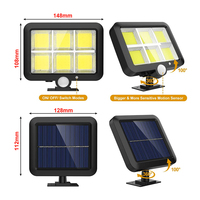 Applique murale solaire LED avec technologie COB, câble de 5 mètres, luminaire d'extérieur, éclairage avec panneau réglable, idéal pour un jardin, un parc ou une pelouse