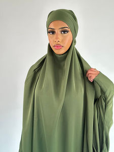 2023 Hoge Kwaliteit Mode Kalkoen Turkse Franse Jilbab Voor Meisjes Nida Een Stuk Volledige Lengte Gebed <span class=keywords><strong>Khimar</strong></span> Jilbab Ab - Product Image 4