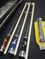 Ensemble de queues de billard professionnelles PERI 58" série VK, légères, durables, de haute qualité, avec fût en érable de 12,5 mm.